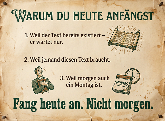 Heute anfängst Heute anfangen Poetry Slam Buch veröffentlichen