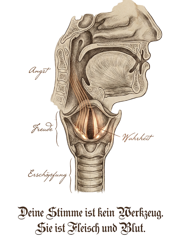 Stimme Ausdruck-Photoroom Eine abstrakte Darstellung der Stimme als
organische, fast fleischliche Form. Aussprachetraining