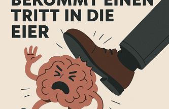 Tritt in die Eier Selbstzweifel