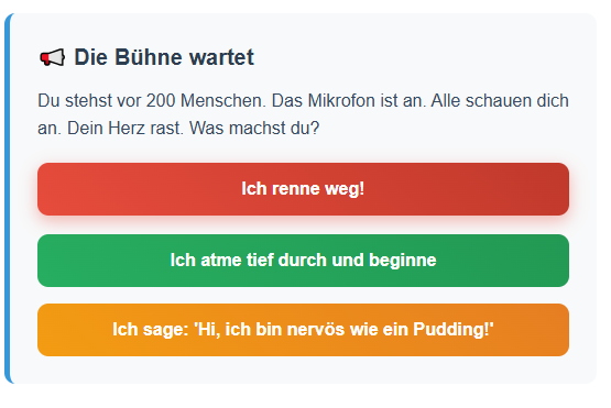Bühne Bühne Redeangst