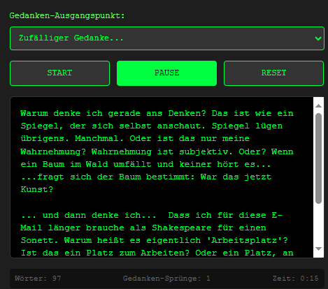 Gedankend Zufälliger Gedanke Flow