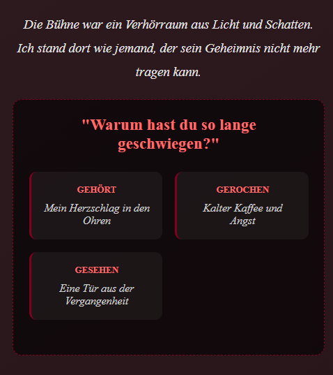 Warum Fragen Bühne