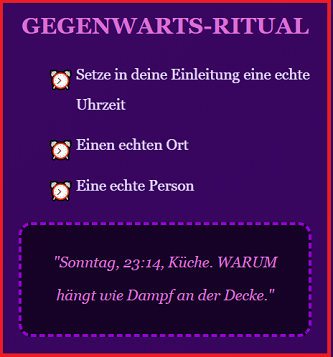 Gegenwarts-Ritual Warum Fragen