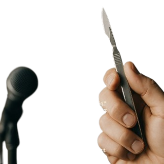 Mikrofon und Skalpell Wortwahl