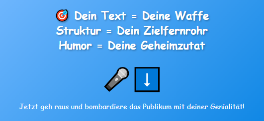 Slam Poetry lernen Zielfernrohr