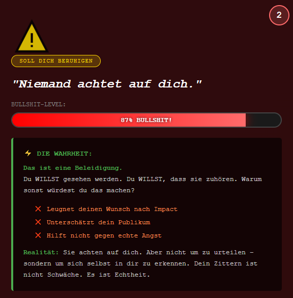 Angst vor Kamera überwinden Bullshit2