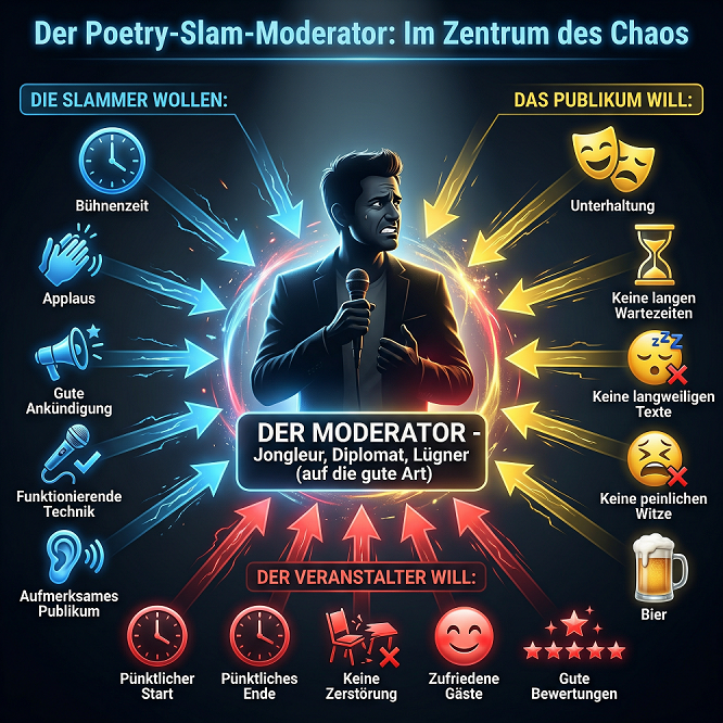Poetry Slam Moderator Grafik