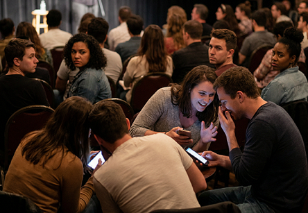 Zuschauer Poetry Slam Moderator