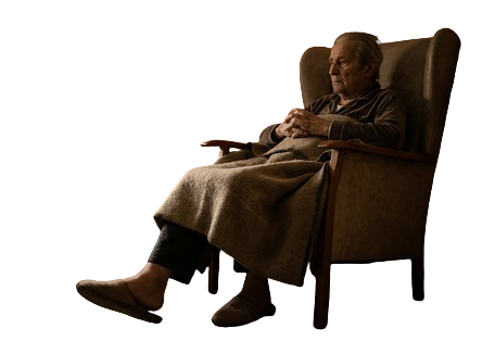 Krankenzimmer: Patient sitzt reglos im
Rollstuhl. Ein kleines Radio spielt. Nur der Fuß
tippt. Alles andere: still. Das Mysterium des
Rhythmus der Orte erreicht, die nichts anderes
erreichen kann. Rhythmuswechsel