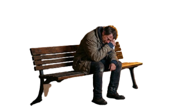 Person auf Parkbank nachts Poetry Slam heilt deine Seele 1