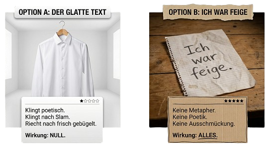 Option A und B Poetry Slam Texte Beispiele