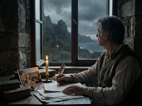 Schriftsteller-schaut-aus-dem-Fenster