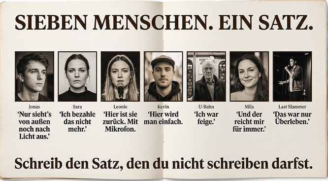 Sieben Menschen Poetry Slam Texte Beispiele