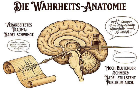 Resilienz trainieren Vintage-Anatomie-Poster „Die Wahrheits-Anatomie"