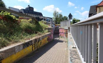 Rampe der Unterführung Am Bahnhof Suhl 2024-08-17