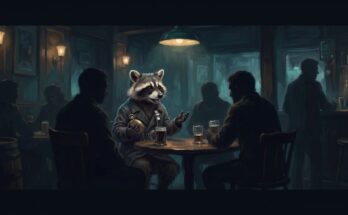 Newsletter aufbauen wie einen Stammtisch: der Waschbär sitzt in einer Runde
