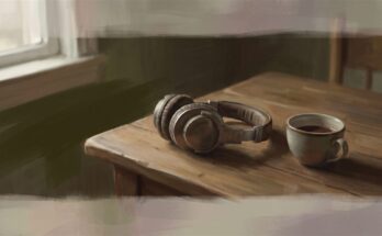Podcast starten heißt nebenher gehört werden: Kopfhörer auf einem Küchentisch
