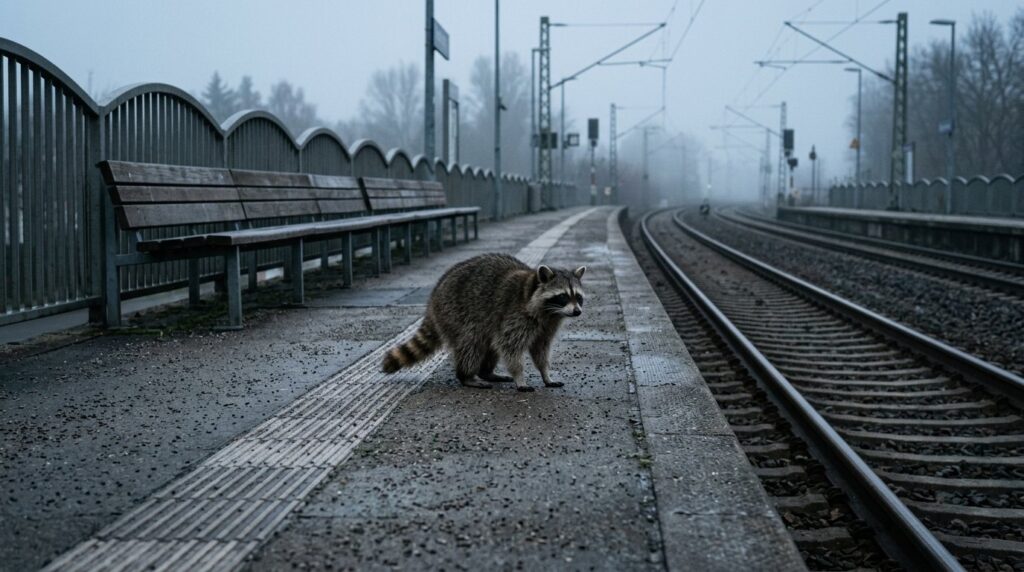 Musterung am Bahnhof, an dem kein Zug hält
