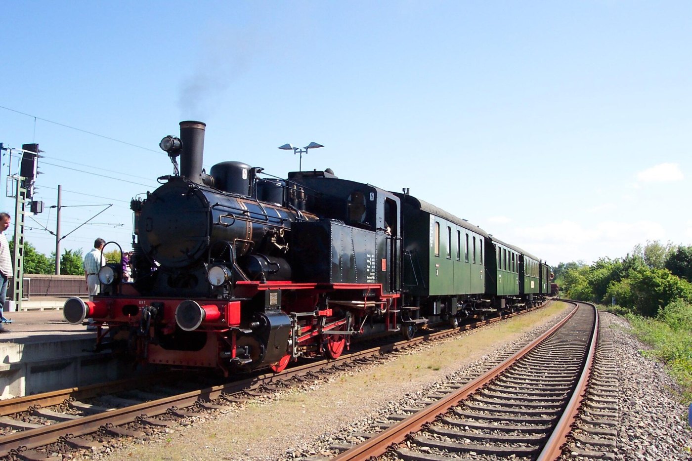 Landappbw 1823 Dampfzug am Bahnhof Achern Achern