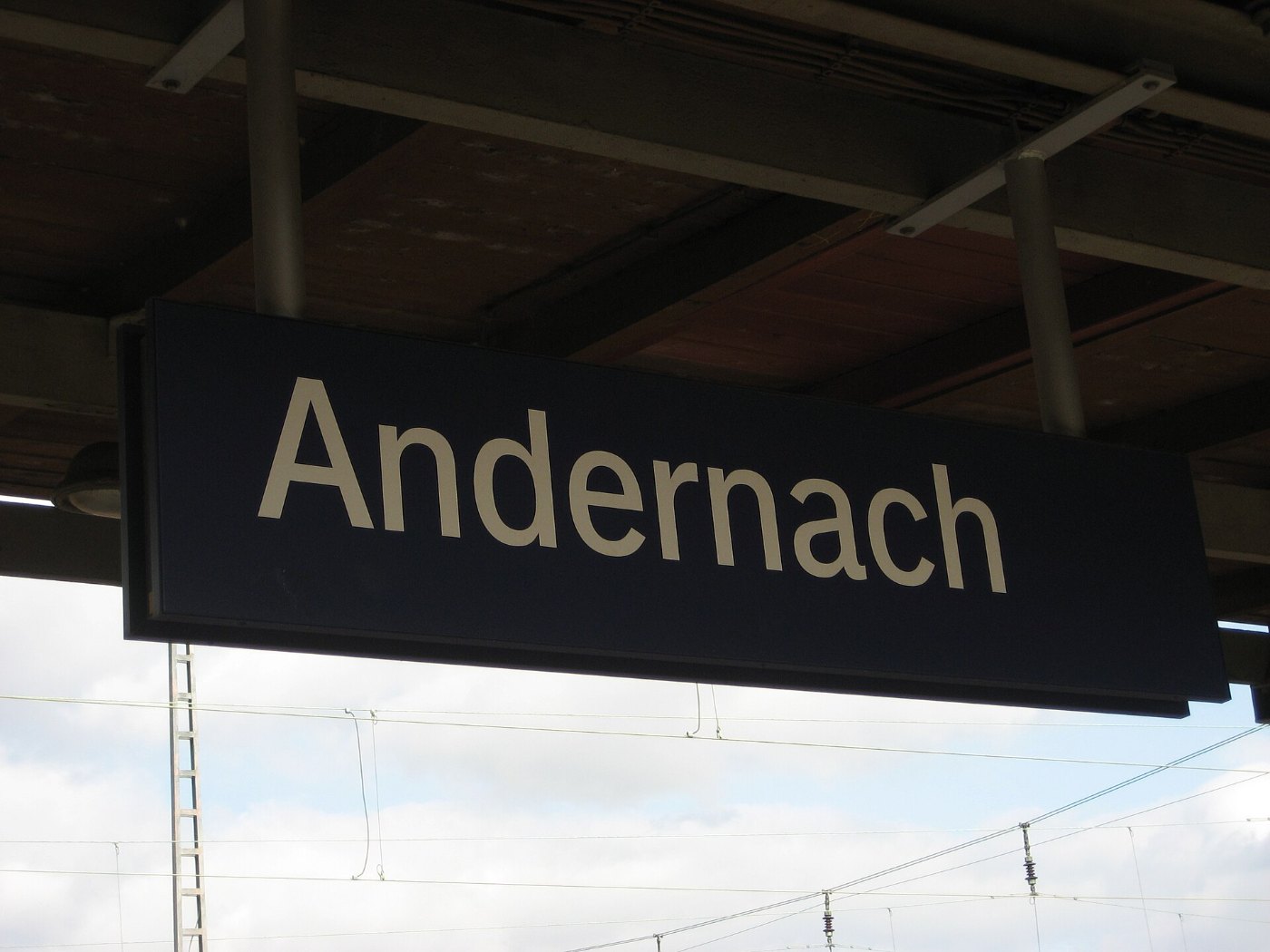 Bahnhofsschild Andernach 1