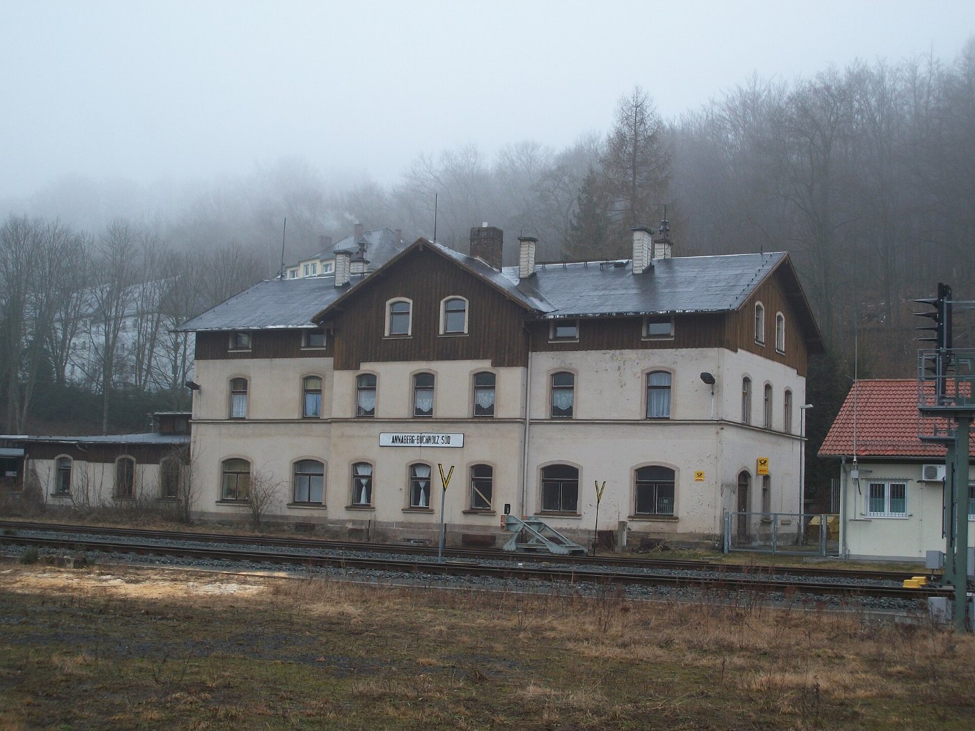Bahnhof Annaberg Buchholz Süd, Empfangsgebäude (Gleisseite) (1)