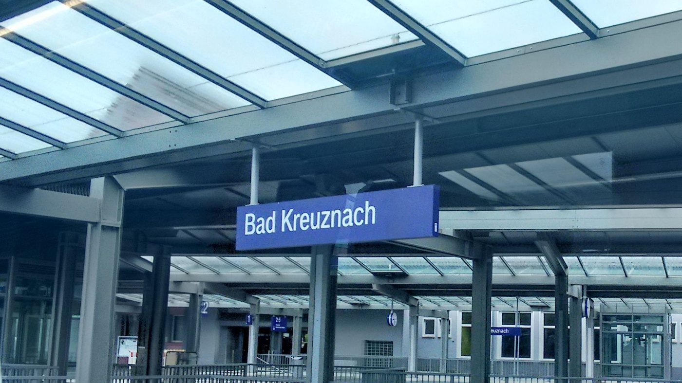 Bahnhofsschild Bad Kreuznach