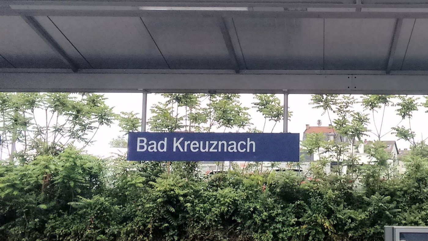 Bahnhofsschild Bad Kreuznach