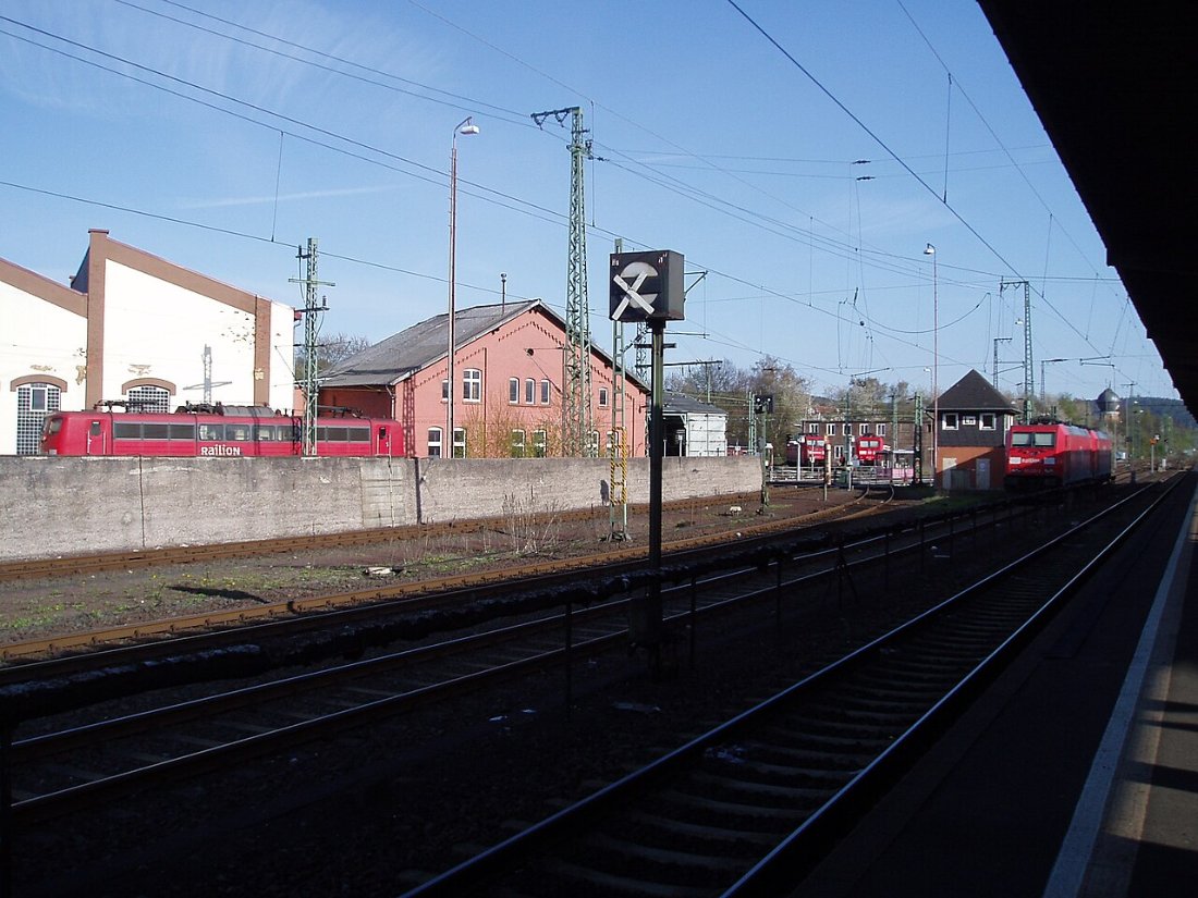 Bahnhof Bebra Blick Richtung Wasserturm