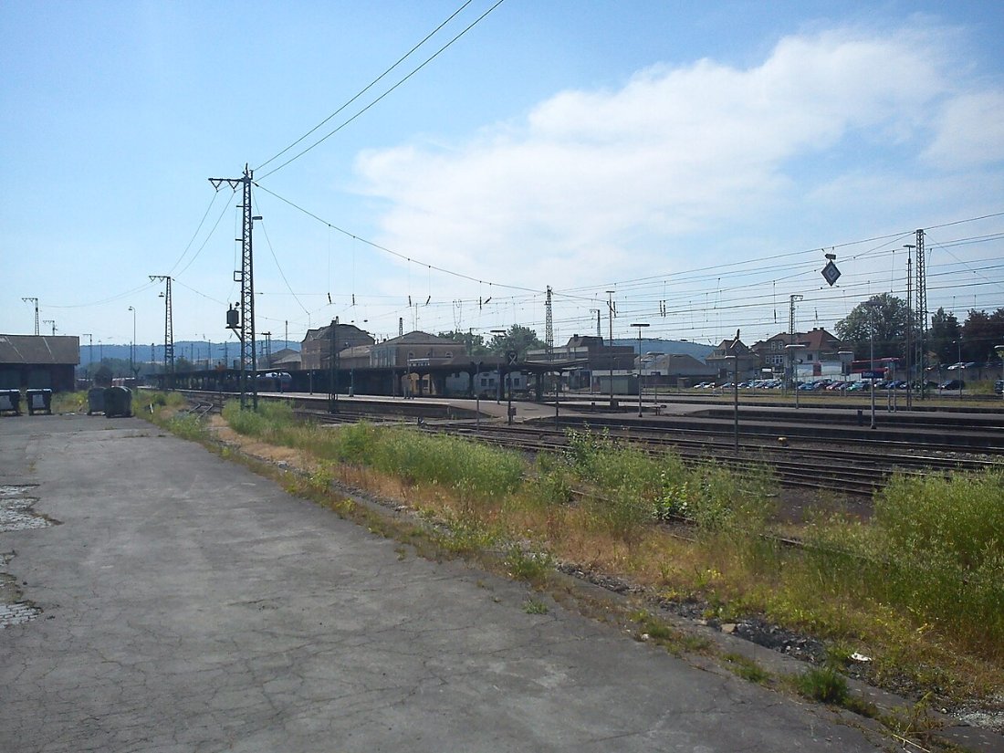 Bahnhof Bebra Blick von Gilfershäuser Straße