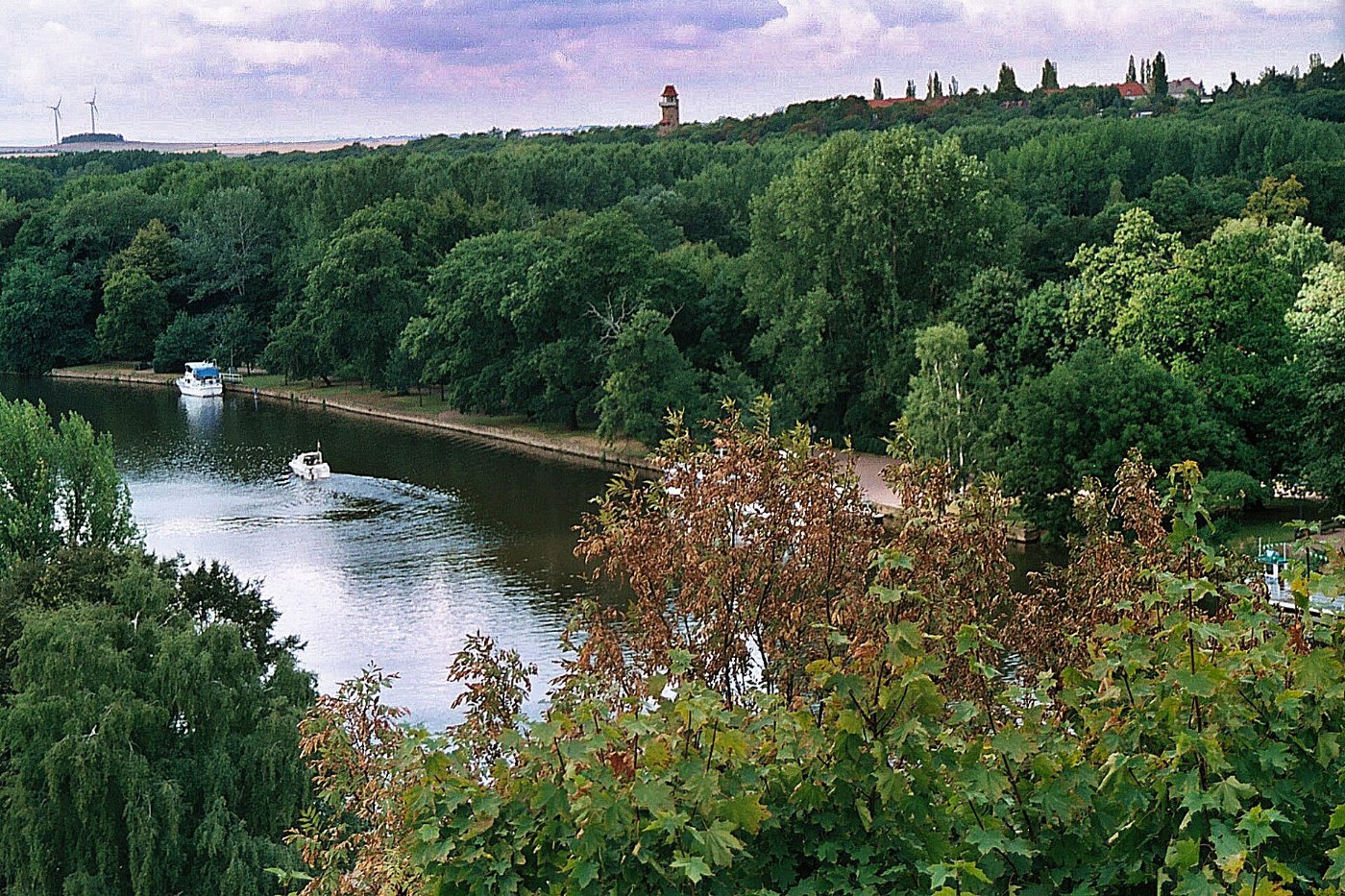 Bernburg (Saale), view from the castle to the Saale river