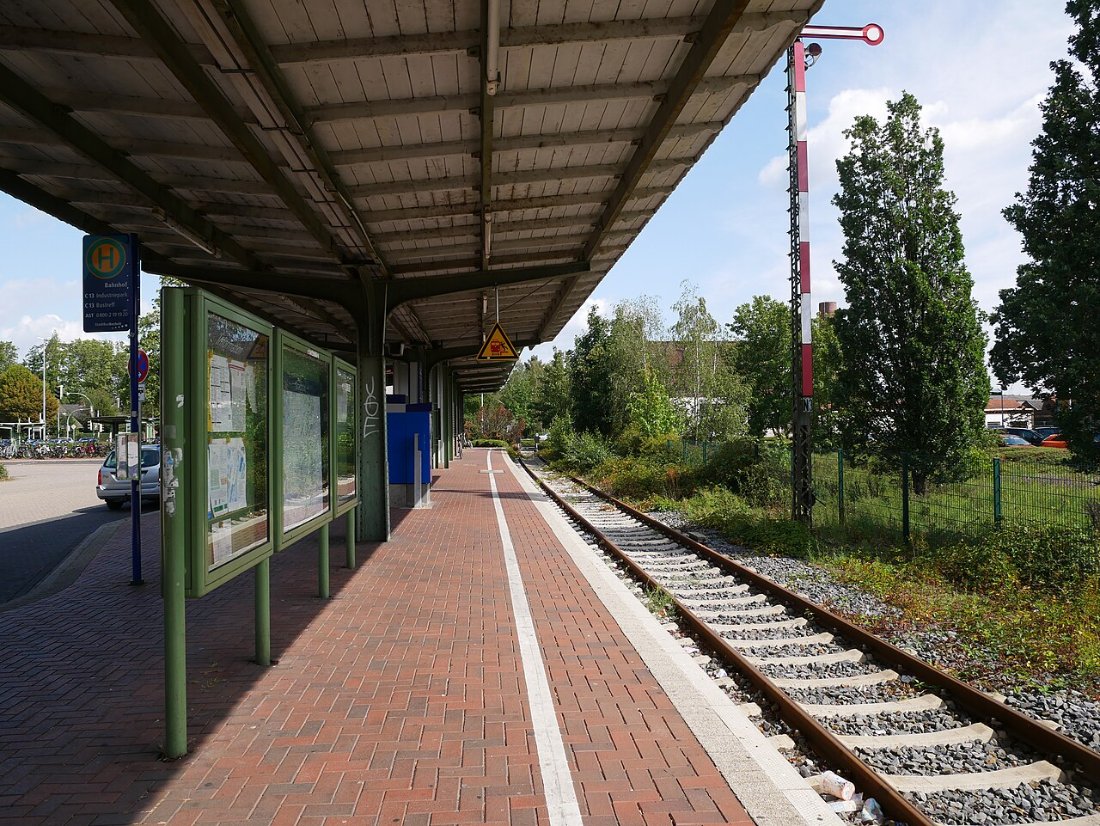 2019 08 20 Bahnhof Bocholt Richtung Streckenende
