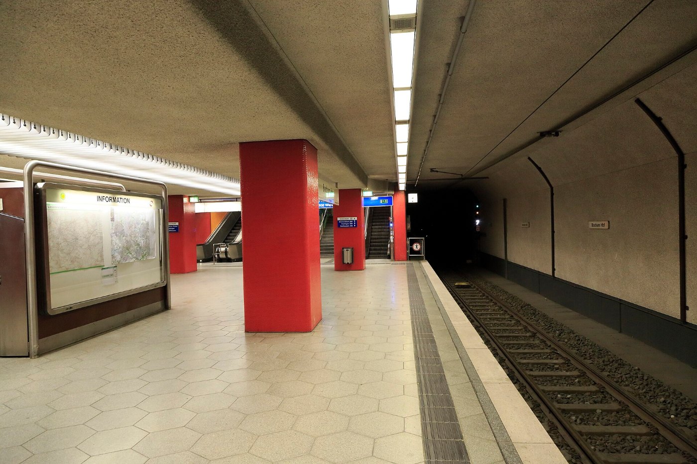 Gleis 1 im Bochumer Hauptbahnhof