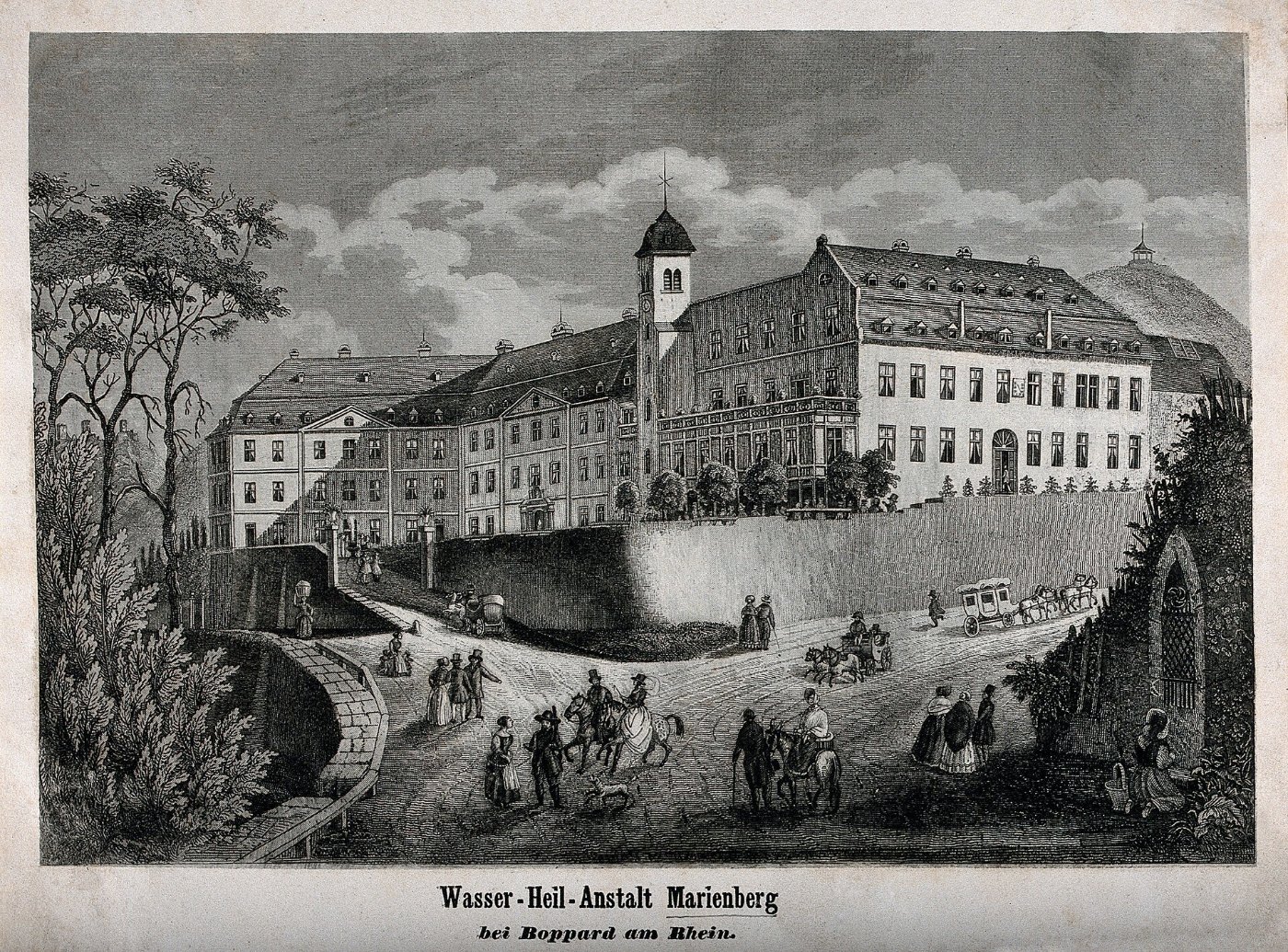 Health resort, Boppard am Rhein, Marienberg, Germany. Line e Wellcome V