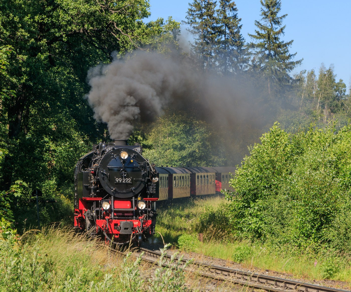 Dampflok 99 222 der Brockenbahn