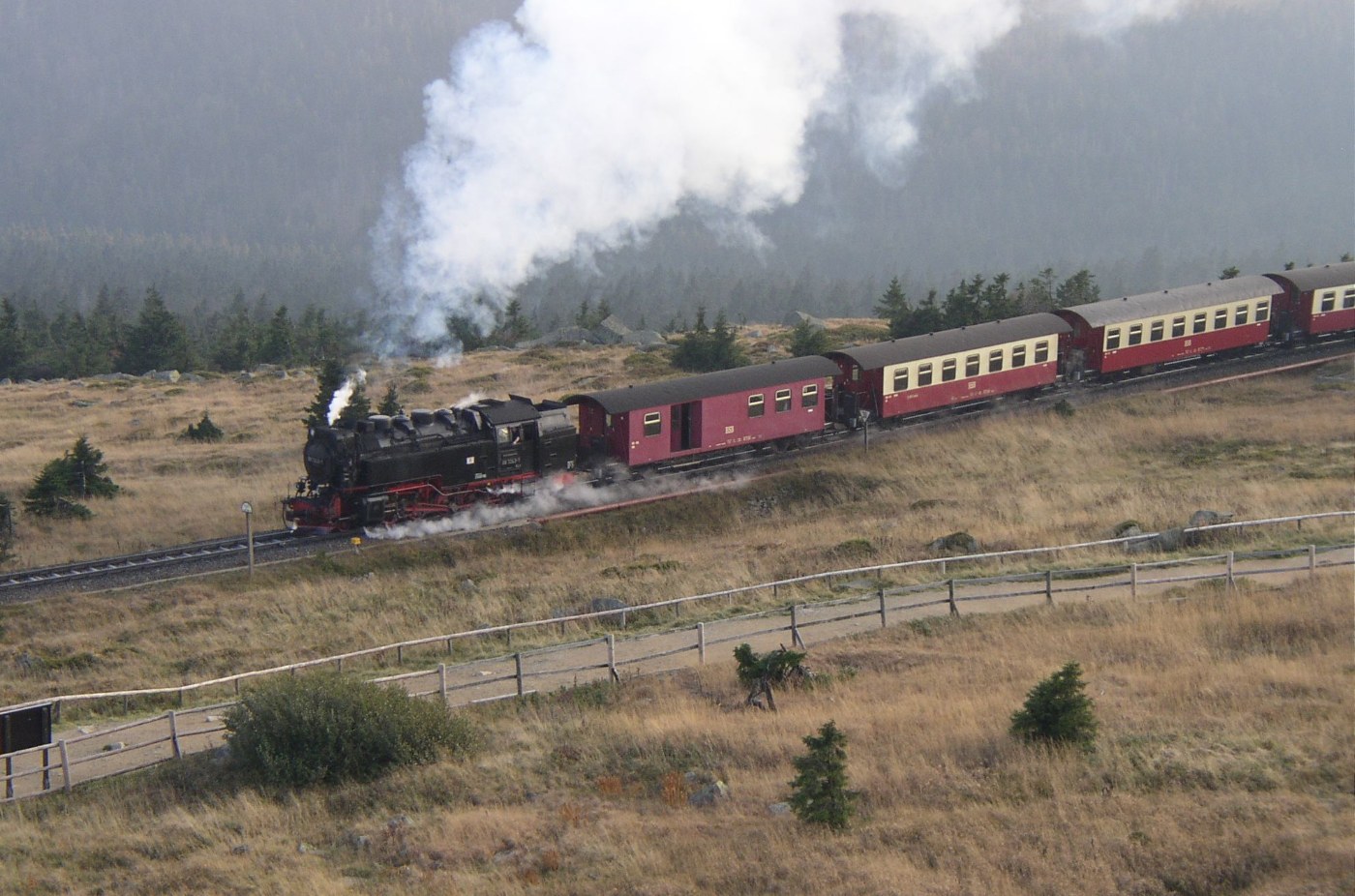 Die Brockenbahn auf der Strecke