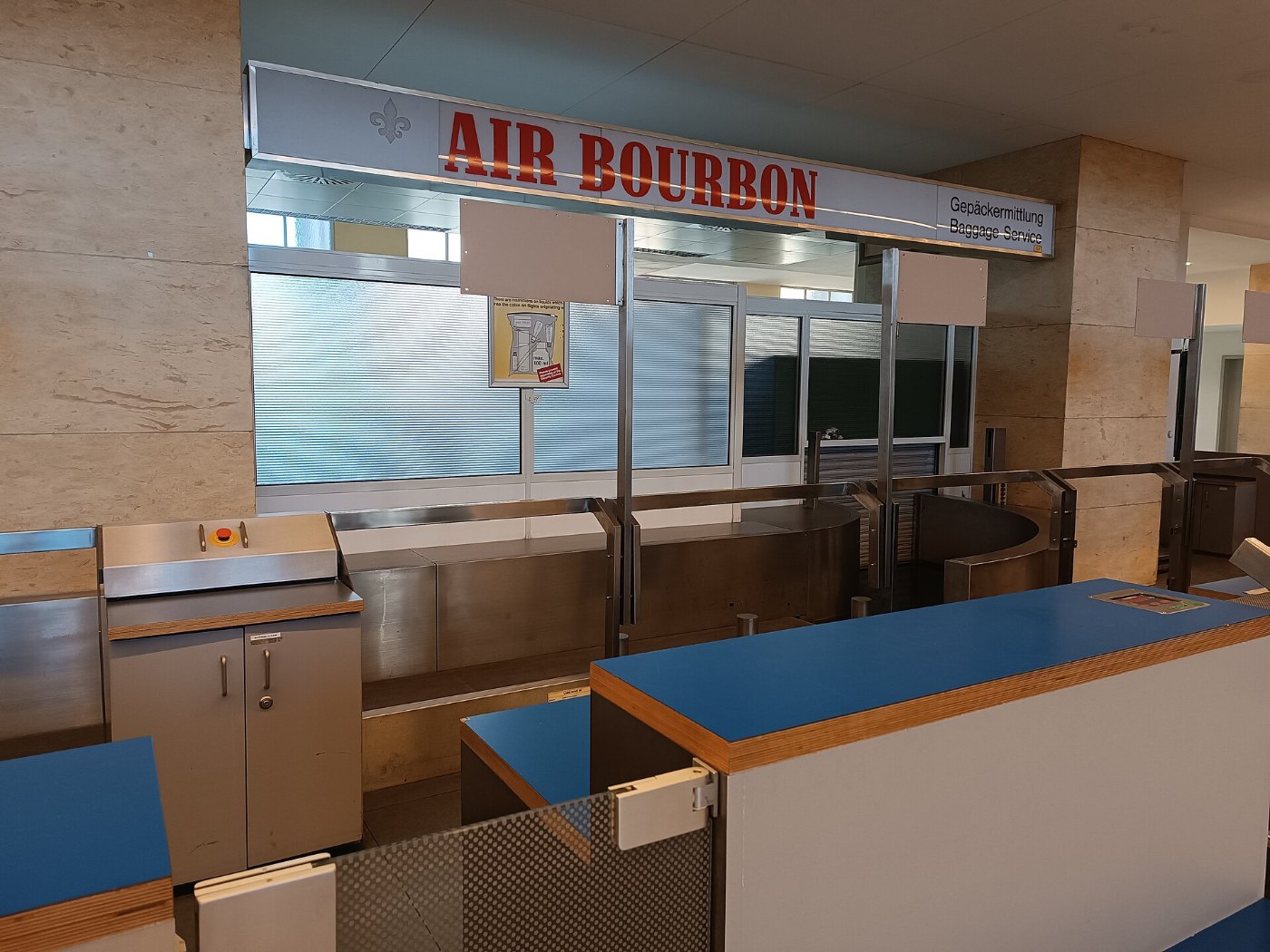 Counter AirBourbon Airport Berlin Tempelhof