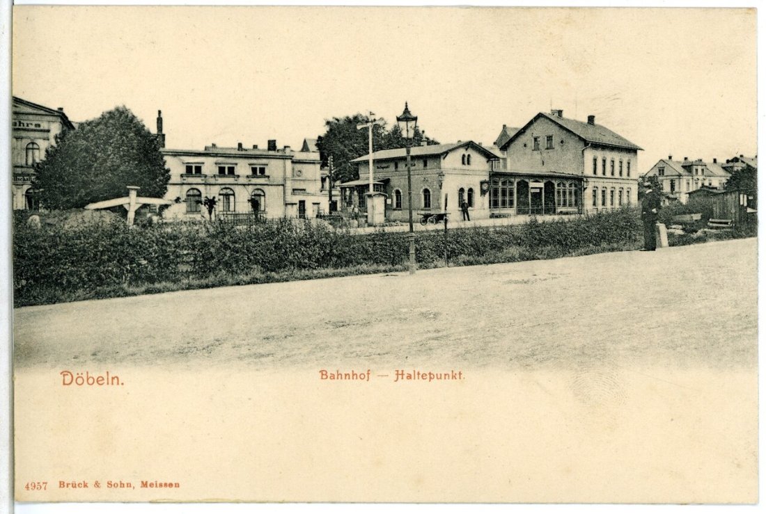 04957 Döbeln 1903 Bahnhof Brück & Sohn Kunstverlag