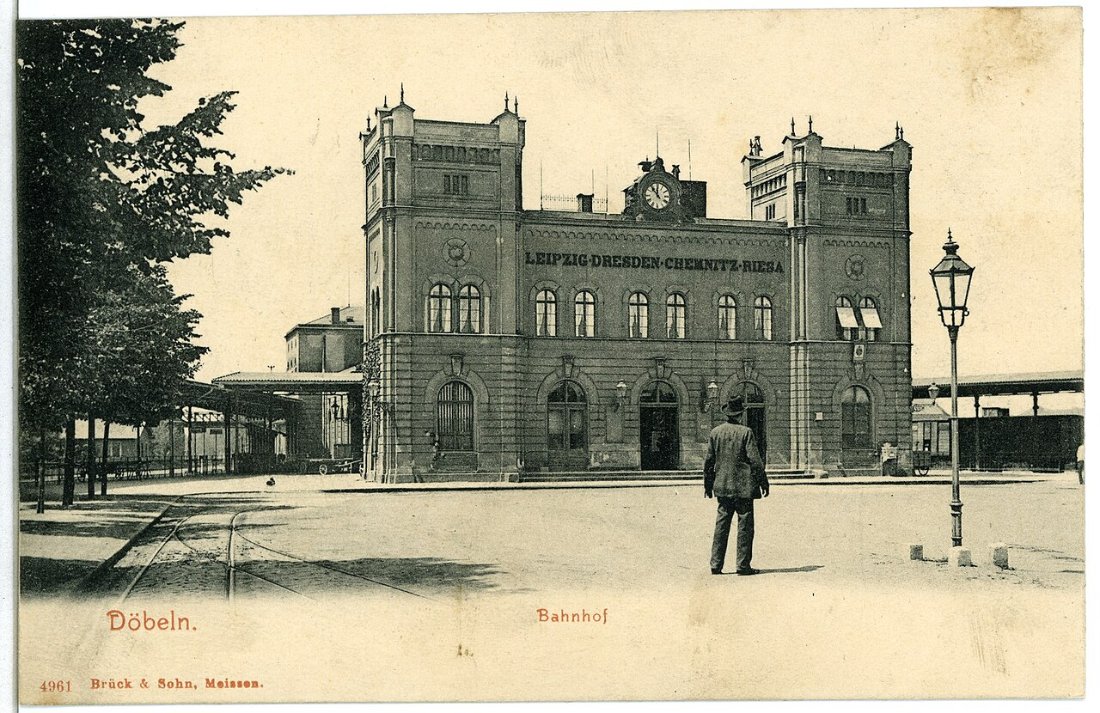 04961 Döbeln 1903 Bahnhof Brück & Sohn Kunstverlag