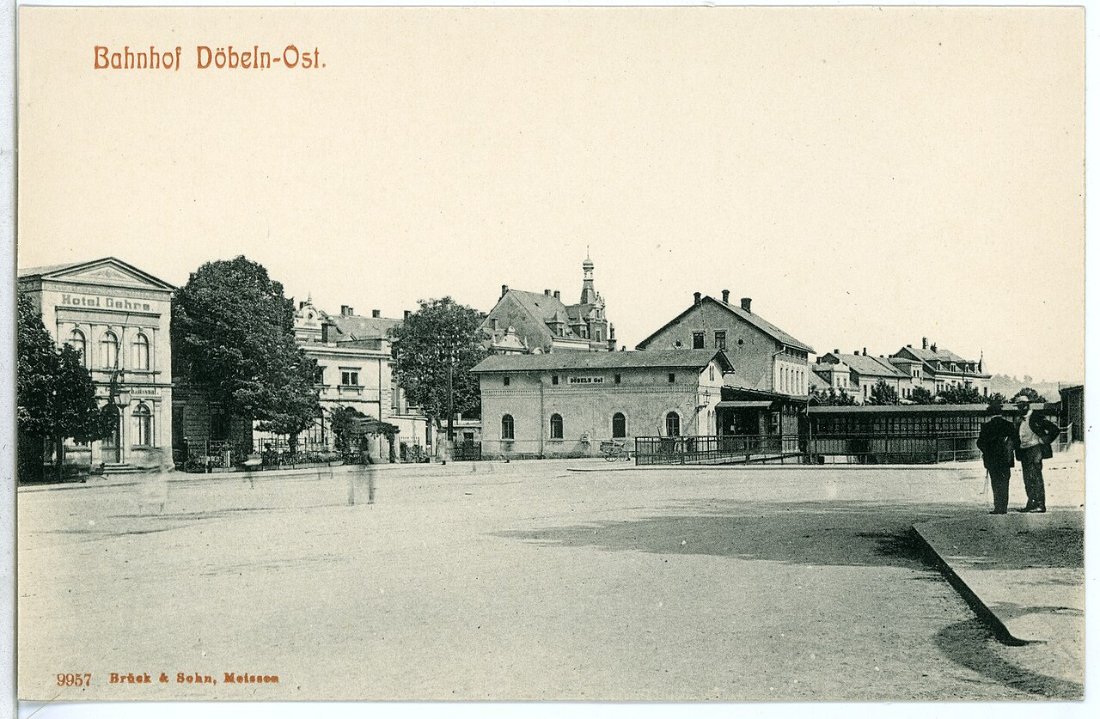 09957 Döbeln 1908 Bahnhof Döbeln Ost Brück & Sohn Kunstverlag