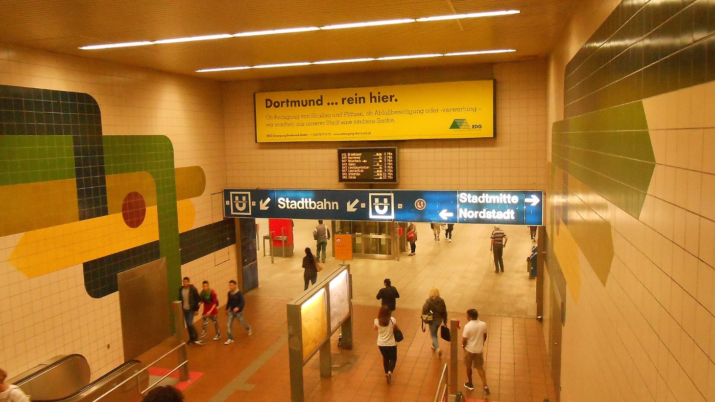 Zugang zur U-Bahn im Dortmunder Hauptbahnhof