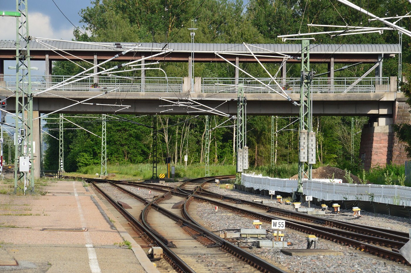 Bhf Donaueschingen Ausfahrkreuzungsweiche BregUndHoellentalbahn