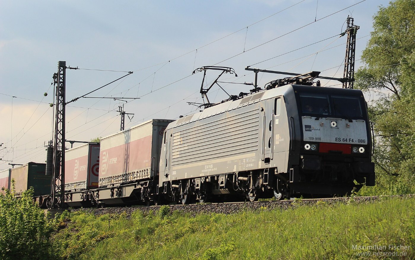 BR 189 986 3 (ES64F4 086) MRCE dispolok, Freight Cargo (DE) Donauwörth 0