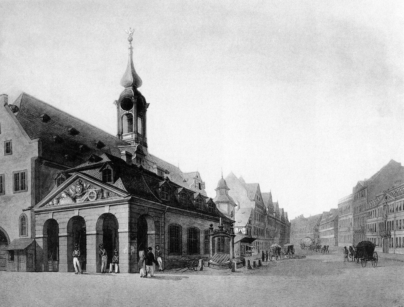 Frankfurt Am Main Zeil Fay 066 Die alte Konstablerwache um 1800