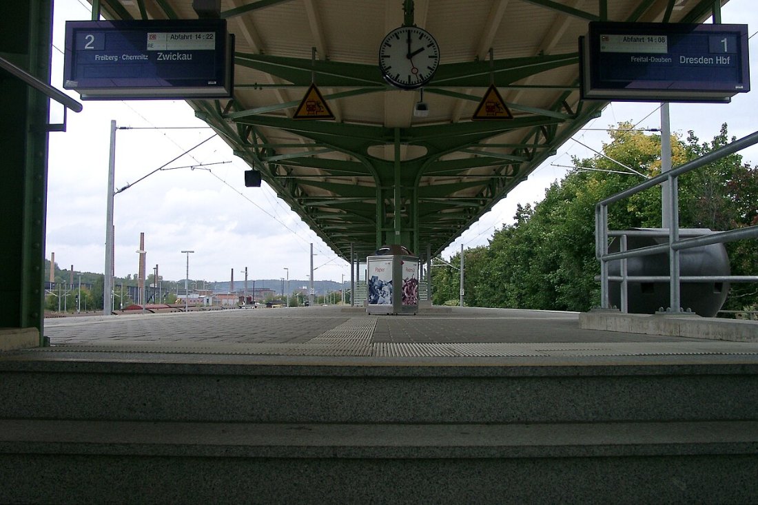 Bahnhof Freital Hainsberg Bahnsteig
