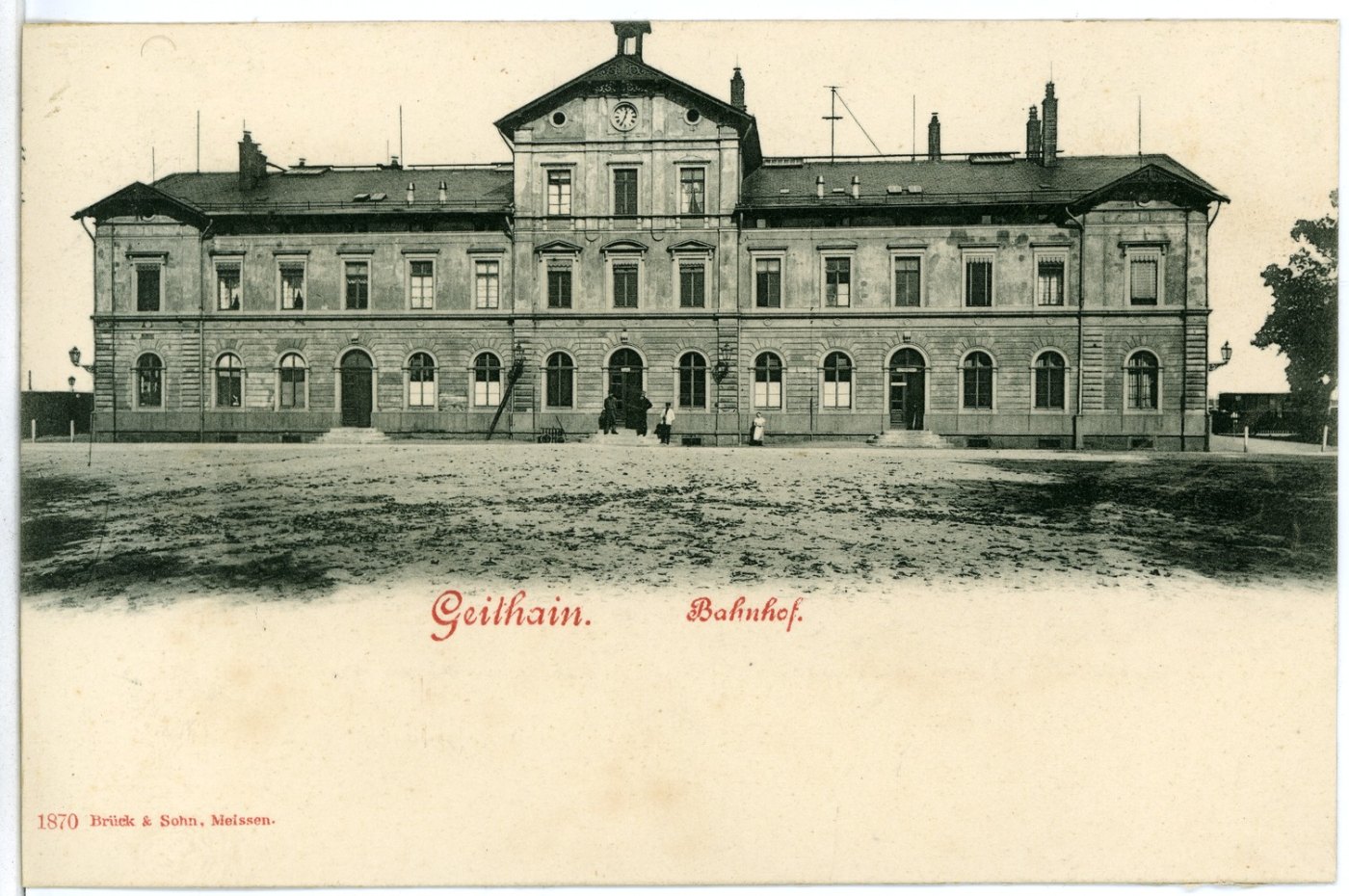 01870 Geithain 1901 Bahnhof Brück & Sohn Kunstverlag