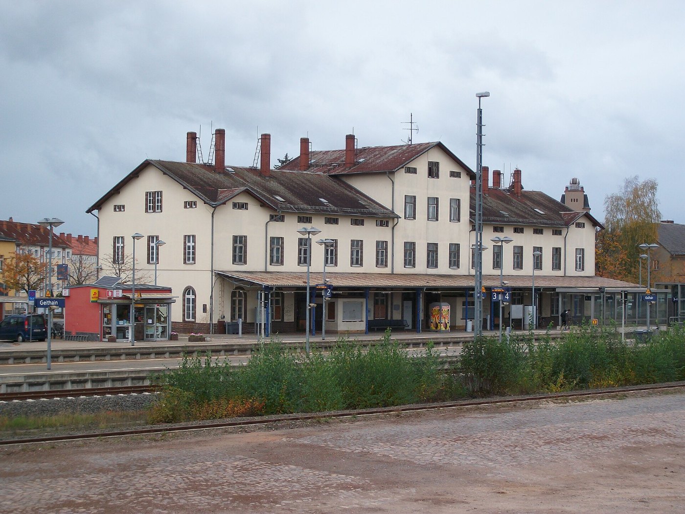 Bahnhof Geithain, Empfangsgebäude (Gleisseite) (1)