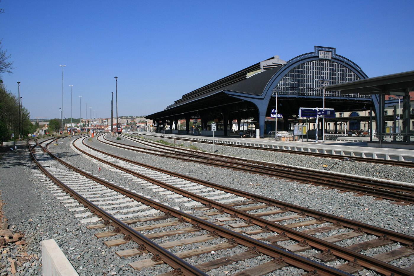 Bahnhofshalle und Abstellanlage Gera Hauptbahnhof 2007