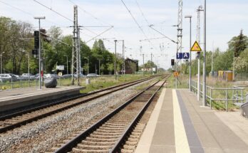 Bahnhof Greifswald Blick nach Norden