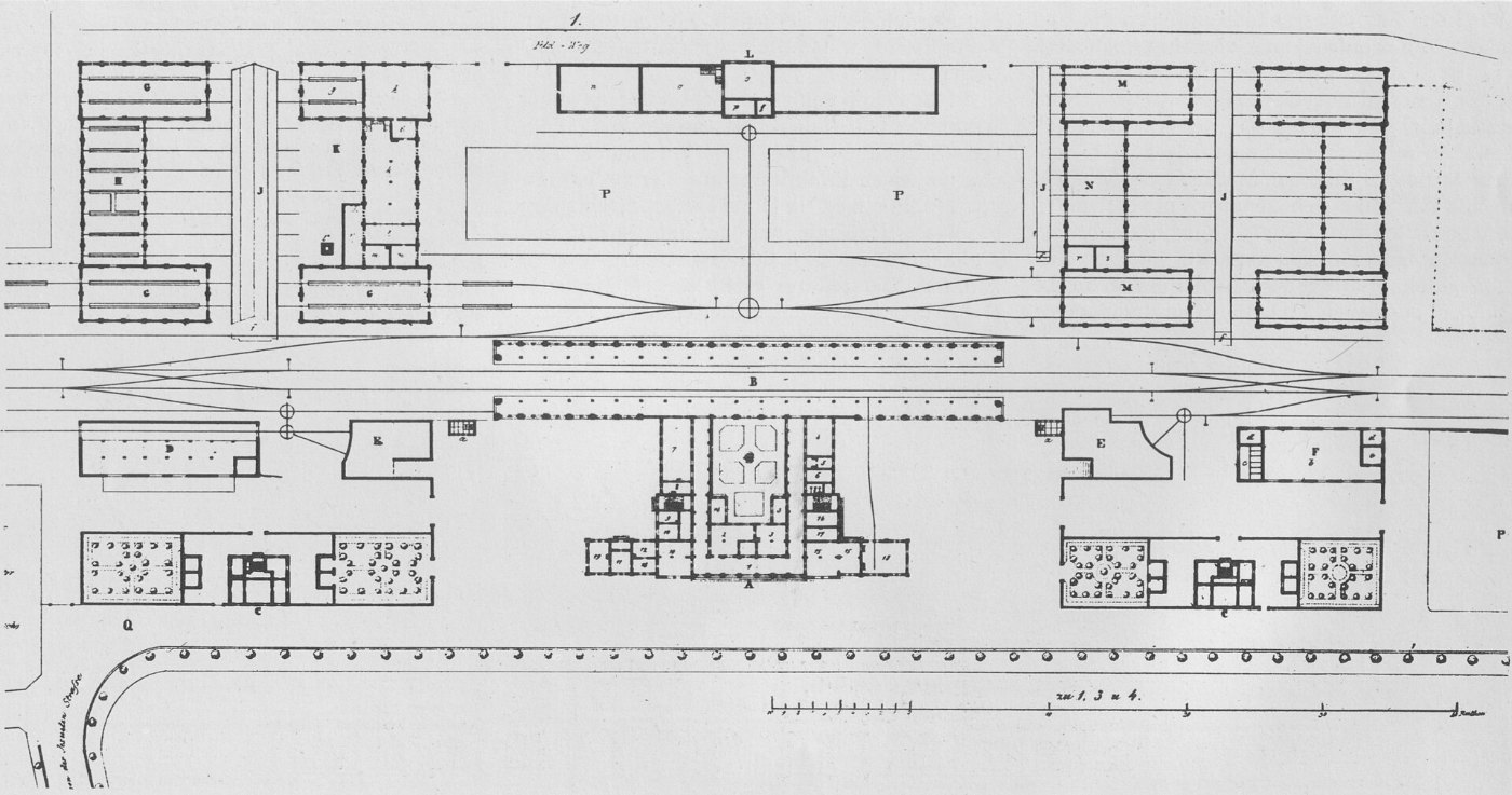 Freiburger Hbf Lageplan Gesamtanlage (Kreismuseum Grimma)