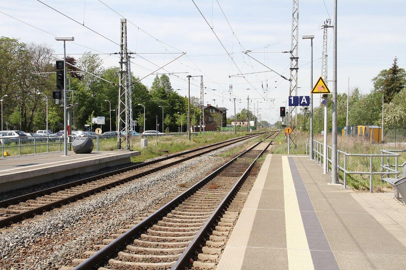 Bahnhof Greifswald Blick nach Norden